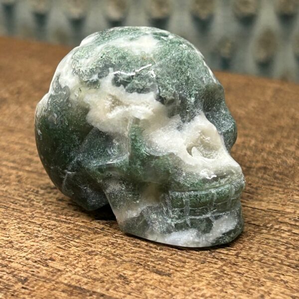 Mini Skull/Kranie Mos Agat  3 cm  (27)