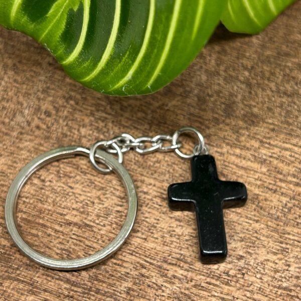 Nøglering Kors Obsidian