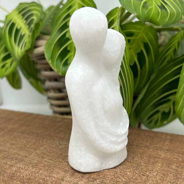 Hvid Jade Kærestepar Figur (9,5 cm) - Image 3