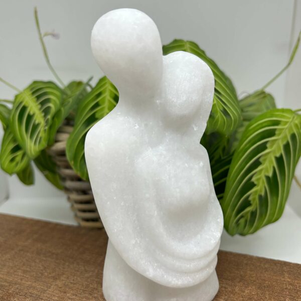 Hvid Jade Kærestepar Figur (14,5 cm) - Image 3