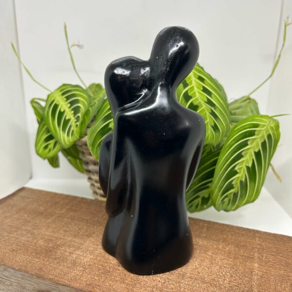 Obsidian Kærestepar Figur (16,5 cm) (2) - Image 2