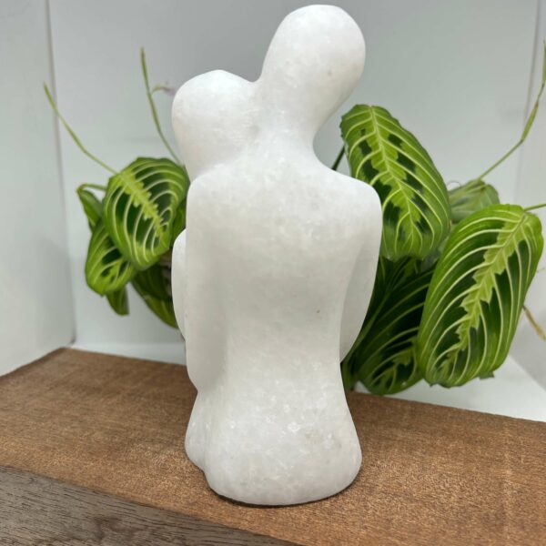Hvid Jade Kærestepar Figur (16,5 cm) (1) - Image 2