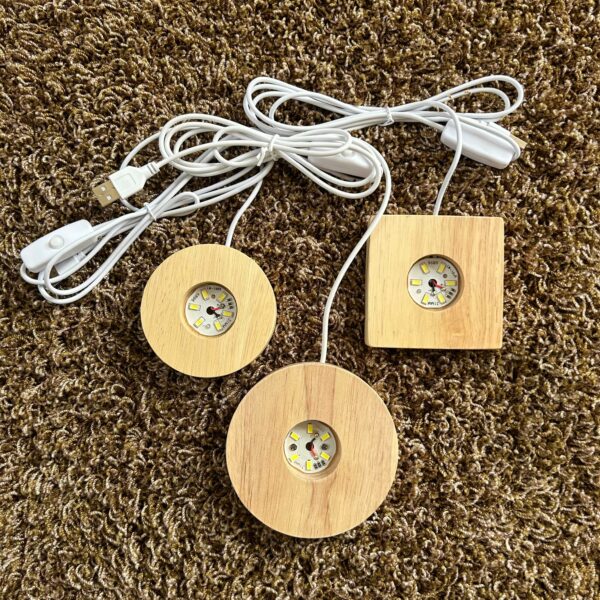 LED Lampe til Krystaller 8 cm Firkantet - Image 7