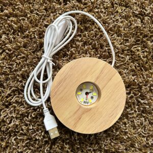LED Lampe til Krystaller Rund