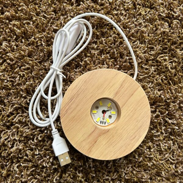 LED Lampe til Krystaller Rund