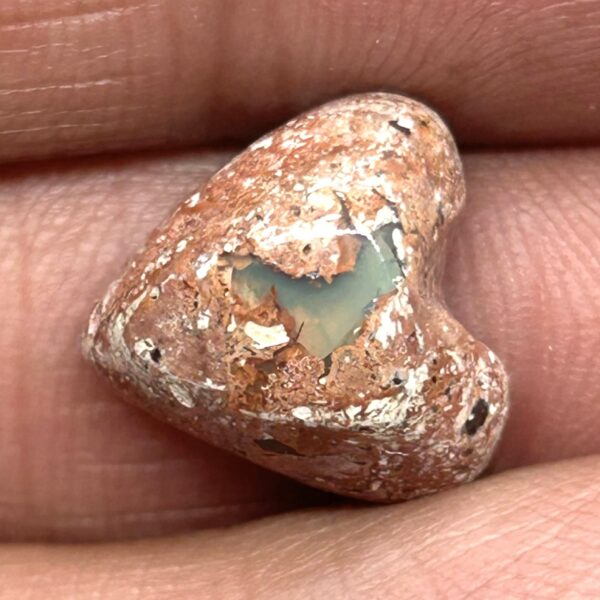 Mexicansk Cantera Ild Opal Hjerte