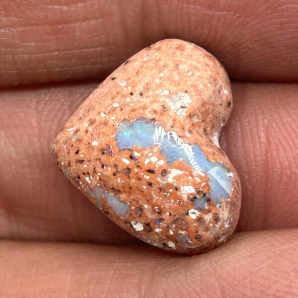 Mexicansk Cantera Ild Opal Hjerte