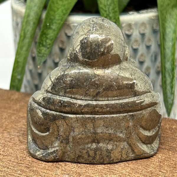 Happy Buddha Figur 6 cm  Pyrit (1) - Billede 2
