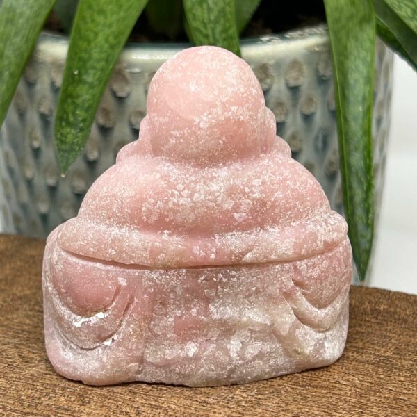 Happy Buddha Figur 6 cm Pink Opal (7) - Billede 2