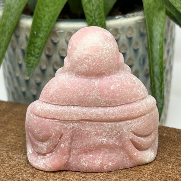 Happy Buddha Figur 6 cm Pink Opal (8) - Billede 2