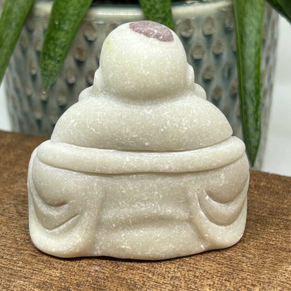 Happy Buddha Figur 6 cm Lilla Bånd Jade (9) - Billede 2