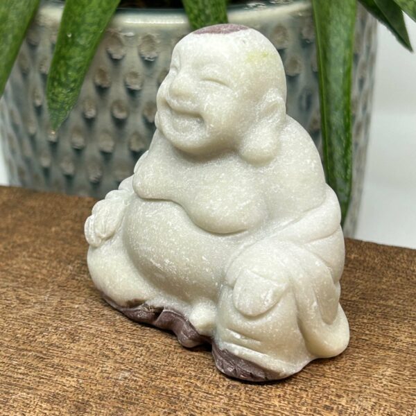 Happy Buddha Figur Lilla Bånd Jade