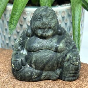 Happy Buddha Figur Grøn Jade