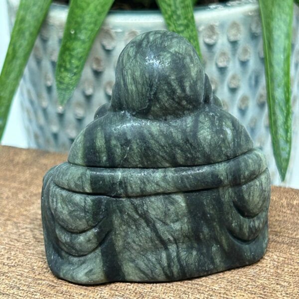 Happy Buddha Figur 6 cm Grøn Jade (11) - Billede 2