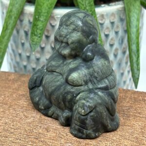 Happy Buddha Figur Grøn Jade