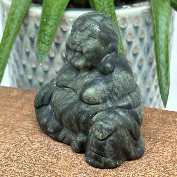 Happy Buddha Figur Grøn Jade