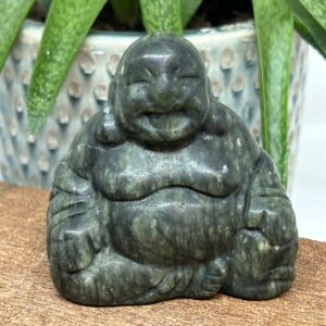 Happy Buddha Figur Grøn Jade