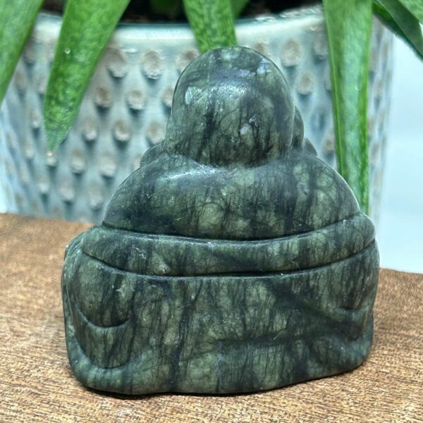 Happy Buddha Figur 6 cm Grøn Jade (12) - Billede 2