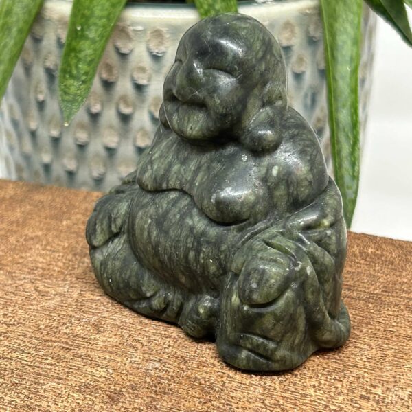 Happy Buddha Figur Grøn Jade