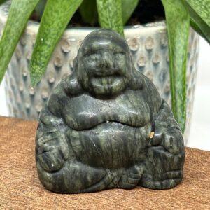Happy Buddha Figur Grøn Jade