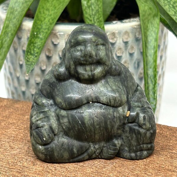 Happy Buddha Figur Grøn Jade