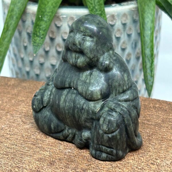 Happy Buddha Figur Grøn Jade