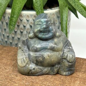 Happy Buddha Figur Labradorit