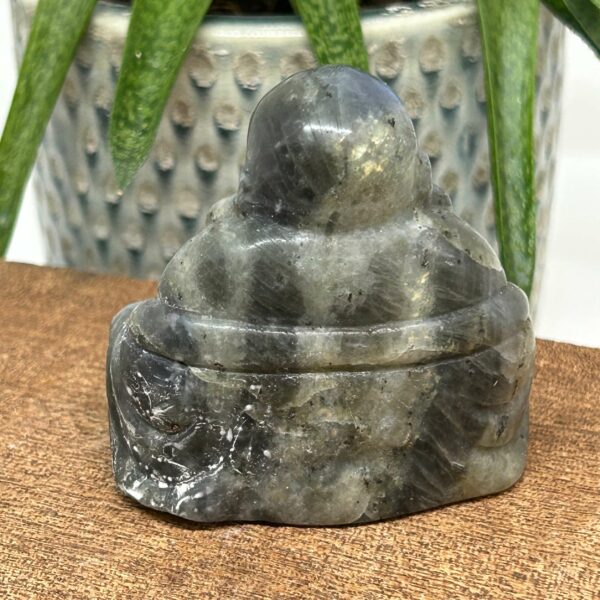 Happy Buddha Figur 6 cm Labradorit (15) - Billede 2