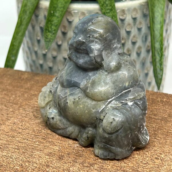 Happy Buddha Figur Labradorit