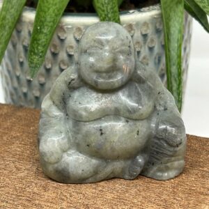 Happy Buddha Figur Labradorit