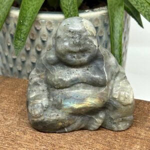 Happy Buddha Figur Labradorit