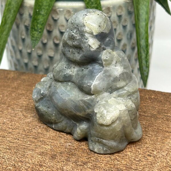 Happy Buddha Figur Labradorit