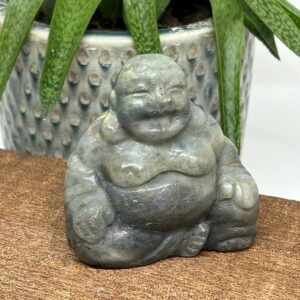 Happy Buddha Figur Labradorit