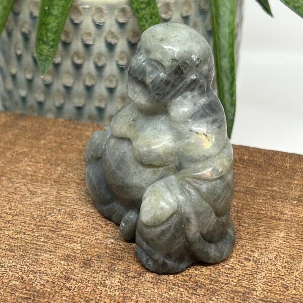 Happy Buddha Figur Labradorit