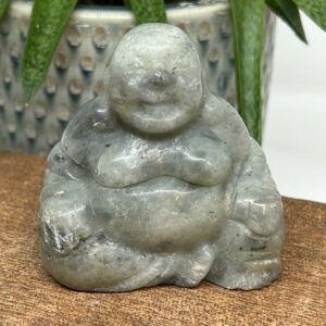 Happy Buddha Figur Labradorit