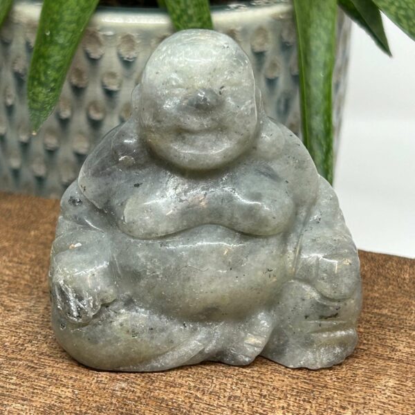 Happy Buddha Figur Labradorit