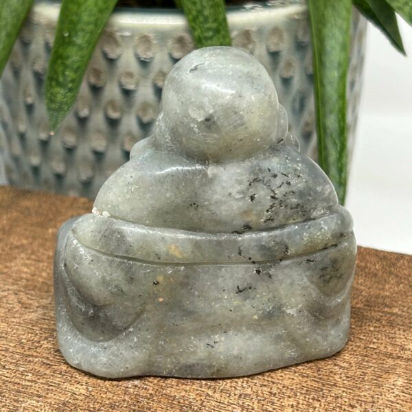 Happy Buddha Figur 6 cm Labradorit (19) - Billede 2