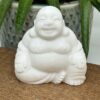 Happy Buddha Figur Hvid Jade