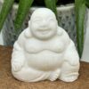 Happy Buddha Figur Hvid Jade