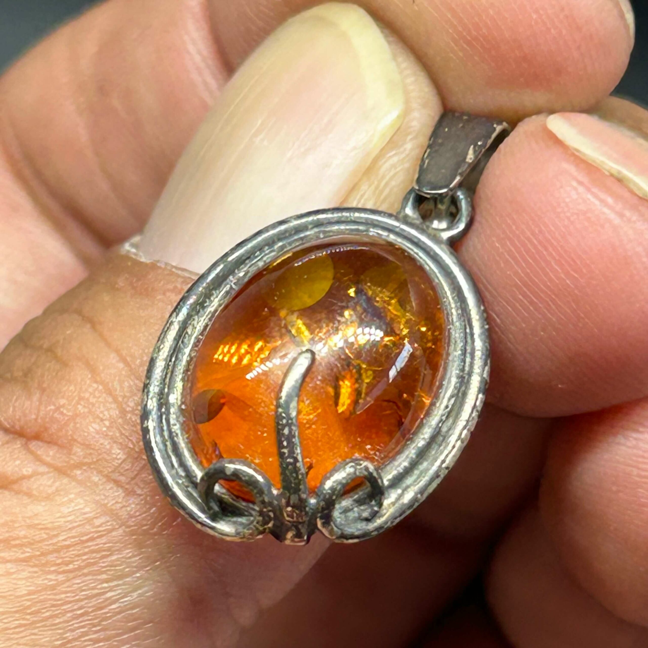 Rav Smykkevedhæng Poleret Dansk (18) - Billede 3