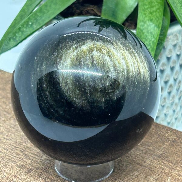 Obsidian Guld Kugle