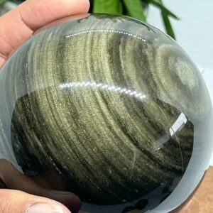 Obsidian Guld Kugle