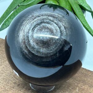 Obsidian Sølv Kugle