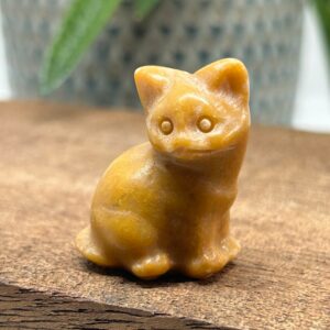 Kat Siddende Gul Jaspis