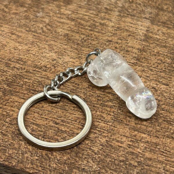 Nøglering Penis/Lingam Bjergkrystal