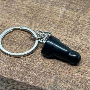Nøglering Penis/Lingam Obsidian