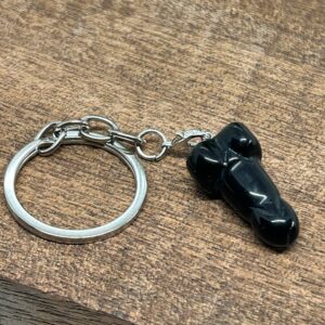 Nøglering Penis/Lingam Obsidian