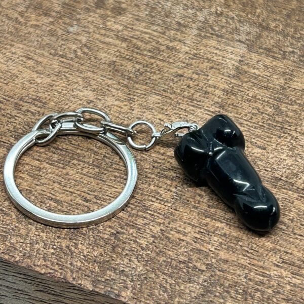 Nøglering Penis/Lingam Obsidian
