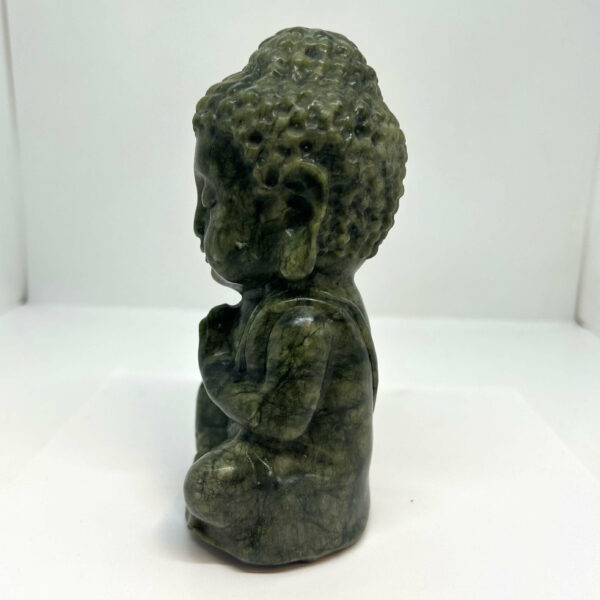 Buddha Stor Grøn Jade 986g (1) - Billede 2
