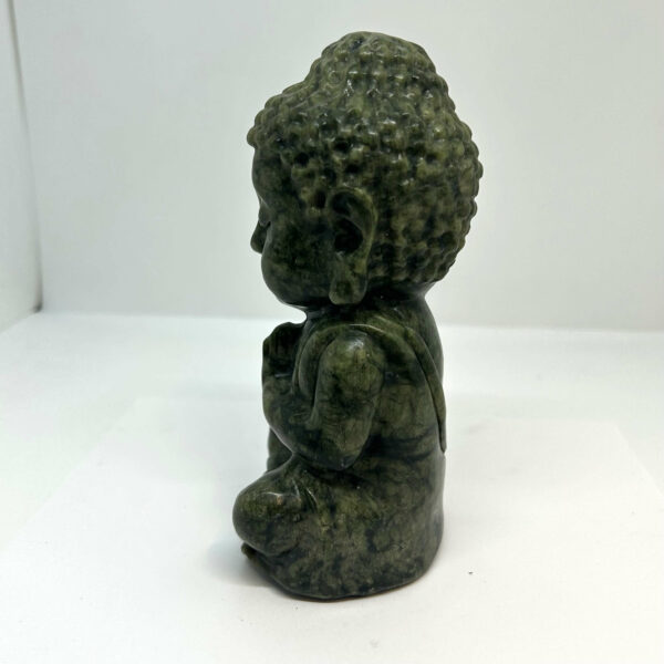 Buddha Stor Grøn Jade 979g (2) - Billede 2